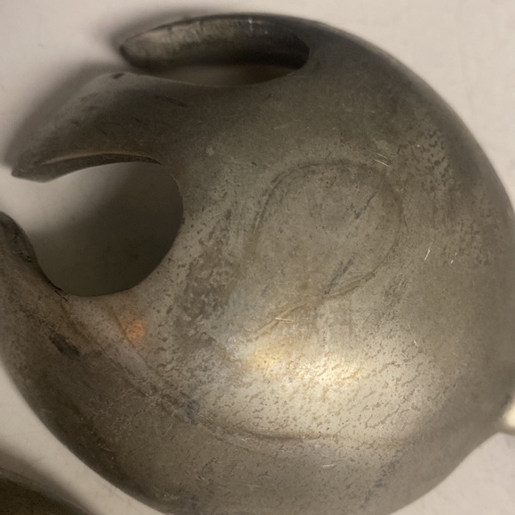 Salad Servers Aluminum Metal Leaf Fork Spoon 12.5” - Picture 11 of 13